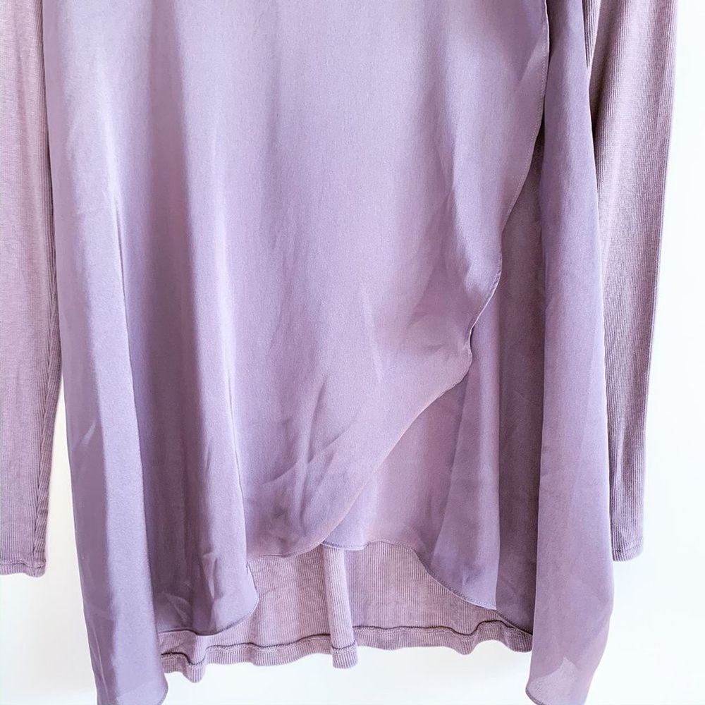 ✨ Anthropologie Deletta Cowl Neck Drape Front Long Sleeve Tunic Top Extra Small - Picture 5 of 9